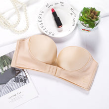 Load image into Gallery viewer, Women Sexy Strapless Push Up Bra Front Closure Bralette Invisible Bras Underwear Lingerie 1/2 Cup Seamless Brassiere ABC Cup
