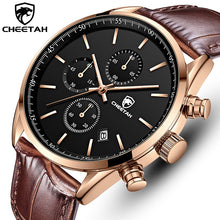 Load image into Gallery viewer, 2021 New Men Watch CHEETAH Waterproof Quartz Men Watches Chronograph Sport Wristwatch Leather Business Male Clock Watch With Box
