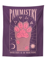 Load image into Gallery viewer, Cat Paws Tapestry Witchcraft Tarot Tapestry Bohemian Style Decoration Home Decoration Hippie Mattress Girls Dorm Room Decor
