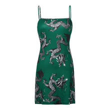 Load image into Gallery viewer, 2020 New Summer Women Dragon Pattern Sleeveless Split Hip Slender Slim Fit Sexy Print Dress сарафаны женские летние motel rocks
