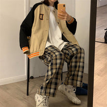 Load image into Gallery viewer, HOUZHOU Harajuku Plaid Pants Women Oversize Wide Leg Trousers Female Korean Style High Waist Checkered Pajama 2021 Spring Summer
