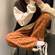 Load image into Gallery viewer, HOUZHOU Harajuku Plaid Pants Women Oversize Wide Leg Trousers Female Korean Style High Waist Checkered Pajama 2021 Spring Summer
