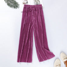 Load image into Gallery viewer, DASSWEI Summer Wide Leg Pants For Women Casual Elastic High Waist 2021 New Fashion Loose Long Pants Pleated Pant Trousers Femme
