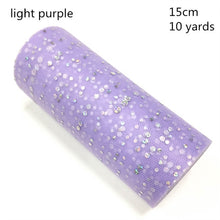 Load image into Gallery viewer, Tulle Roll 10 Yards 15cm Glitter Sequin  Tutu Fabric Wedding Decoration Organza Laser DIY Crafts Birthday Party Supplies White
