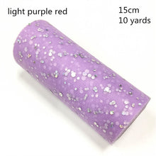 Load image into Gallery viewer, Tulle Roll 10 Yards 15cm Glitter Sequin  Tutu Fabric Wedding Decoration Organza Laser DIY Crafts Birthday Party Supplies White
