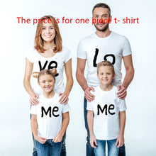 Load image into Gallery viewer, family matching clothes mother father daughter son kids baby T-shirt Parent-child Red Letter Print T-shirt Short Sleeve Tops
