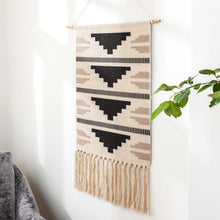 Load image into Gallery viewer, Home Boho Decor Macrame  Cotton Tassel Handmade Woven Wall Hanging Tapestry geometric canvas wall Art background cloth tapestry
