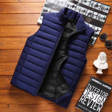 Load image into Gallery viewer, Aiwetin Mens Jacket Sleeveless Vest Winter Fashion Male Cotton-Padded Vest Coats Men Stand Collar Thicken Waistcoats Clothing
