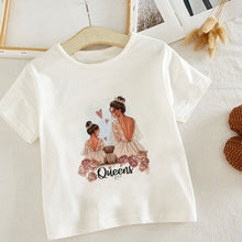 Load image into Gallery viewer, ZZSYKD Summer Super Mom Baby Girl Tshirt Vogue Boys T Shirts Mother And Baby Love Life Lovely Printing Kawaii Kids T Shirt Cozy
