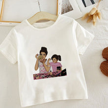 Load image into Gallery viewer, ZZSYKD Summer Super Mom Baby Girl Tshirt Vogue Boys T Shirts Mother And Baby Love Life Lovely Printing Kawaii Kids T Shirt Cozy
