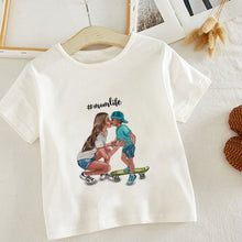 Load image into Gallery viewer, ZZSYKD Summer Super Mom Baby Girl Tshirt Vogue Boys T Shirts Mother And Baby Love Life Lovely Printing Kawaii Kids T Shirt Cozy
