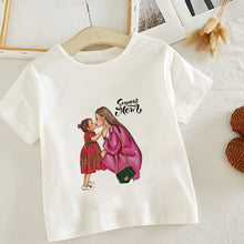 Load image into Gallery viewer, ZZSYKD Summer Super Mom Baby Girl Tshirt Vogue Boys T Shirts Mother And Baby Love Life Lovely Printing Kawaii Kids T Shirt Cozy
