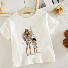 Load image into Gallery viewer, ZZSYKD Summer Super Mom Baby Girl Tshirt Vogue Boys T Shirts Mother And Baby Love Life Lovely Printing Kawaii Kids T Shirt Cozy
