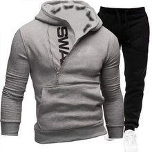 Load image into Gallery viewer, 2021 Tracksuit Men 2 Pieces Set Sweatshirt + Sweatpants Sportswear Zipper Hoodies Casual Mens Clothing Ropa Hombre Size S-3XL
