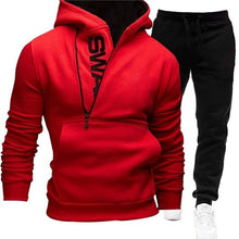 Load image into Gallery viewer, 2021 Tracksuit Men 2 Pieces Set Sweatshirt + Sweatpants Sportswear Zipper Hoodies Casual Mens Clothing Ropa Hombre Size S-3XL
