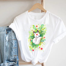 Load image into Gallery viewer, Women Clothing Spring Summer Dog Paw Cat Pet Fashion Cartoon Animal 90s Girl Clothes Print Tee Top Tshirt Female Graphic T-shirt
