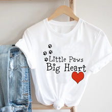 Load image into Gallery viewer, Women Clothing Spring Summer Dog Paw Cat Pet Fashion Cartoon Animal 90s Girl Clothes Print Tee Top Tshirt Female Graphic T-shirt
