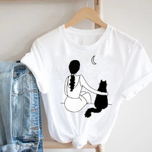 Load image into Gallery viewer, Women Clothing Spring Summer Dog Paw Cat Pet Fashion Cartoon Animal 90s Girl Clothes Print Tee Top Tshirt Female Graphic T-shirt
