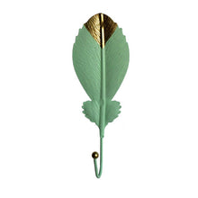 Load image into Gallery viewer, Nordic Leaf Shape Hook Creative Golden Coat Rack Adhesive Holder Wall Coat Key Hanger Free-Hole Home Wall Hanging Decoration
