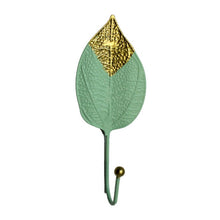 Load image into Gallery viewer, Nordic Leaf Shape Hook Creative Golden Coat Rack Adhesive Holder Wall Coat Key Hanger Free-Hole Home Wall Hanging Decoration
