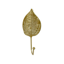 Load image into Gallery viewer, Nordic Leaf Shape Hook Creative Golden Coat Rack Adhesive Holder Wall Coat Key Hanger Free-Hole Home Wall Hanging Decoration
