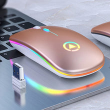 Load image into Gallery viewer, LED Backlit Rechargeable Wireless Silent Mouse USB Mouse Ergonomic Optical Gaming Mouse Desktop PC Laptop Mouse
