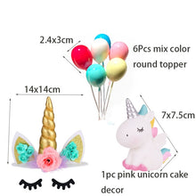 Load image into Gallery viewer, Unicorn Party 3-tier Cup Cake Stand Paper Plates Cups Balloon Birthday Party Decoration Kids Unicornio Party Girls Baby Shower
