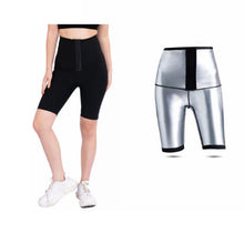 Load image into Gallery viewer, Womens Silver Ion Thermo Pants Sweat Sauna Suits Body Shapers Woman Waist Trainer Slimming Shorts Girls Fitness Leggings Shapers
