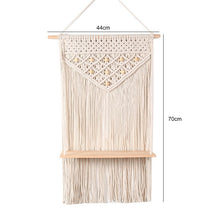 Load image into Gallery viewer, Macrame Boho Tapestry Wall Hanging Hand-woven Home Decoration Accessories Nordic Art Tassel Apartment Dorm Room Decoration
