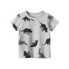 Load image into Gallery viewer, T Shirt Cartoon Animals Baby Kids Boys Girls Children Cotton Short Sleeves Summer Clothing Lion Monkey Print Tee Red Car Toddler
