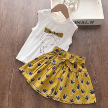 Load image into Gallery viewer, Bear Leader Girls Clothing Sets New Summer Sleeveless T-shirt+Print Bow Skirt 2Pcs for Kids Clothing Sets Baby Clothes Outfits
