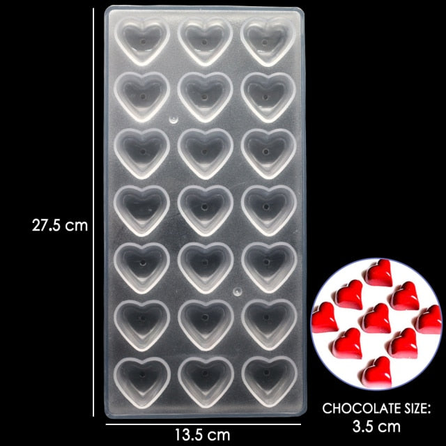 New Arrival Clear Hard Chocolate Mold Maker PC Polycarbonate DIY 21 Diamond Candy Mold Mould Bakeware Wholesale Free Shipping