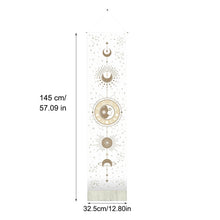 Load image into Gallery viewer, Moon Phase Tapestry Wall Hanging Lunar Eclipse Cycle Tassel Carpet Sun Moon Tapestries Bohemian Psychedelic Wall Decoration
