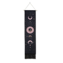 Load image into Gallery viewer, Moon Phase Tapestry Wall Hanging Lunar Eclipse Cycle Tassel Carpet Sun Moon Tapestries Bohemian Psychedelic Wall Decoration
