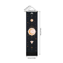 Load image into Gallery viewer, Moon Phase Tapestry Wall Hanging Lunar Eclipse Cycle Tassel Carpet Sun Moon Tapestries Bohemian Psychedelic Wall Decoration
