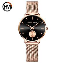 Load image into Gallery viewer, 2021 New Japan Small Seconds Dial Quartz Movement Fashion Watch Waterproof Simple Women Gold Mesh Belt Top Brand Ladies Watches
