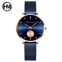 Load image into Gallery viewer, 2021 New Japan Small Seconds Dial Quartz Movement Fashion Watch Waterproof Simple Women Gold Mesh Belt Top Brand Ladies Watches
