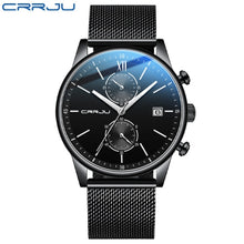 Load image into Gallery viewer, 2021 Watches Mens CRRJU Top Brand Stainless Steel Waterproof Clocks Men Watch Military Diving Quartz WristWatch Chronograph
