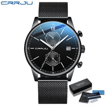 Load image into Gallery viewer, 2021 Watches Mens CRRJU Top Brand Stainless Steel Waterproof Clocks Men Watch Military Diving Quartz WristWatch Chronograph
