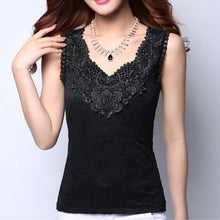 Load image into Gallery viewer, Womens Blouse Shirt Femininas Summer Tops and Blouses Lace Elegant Sleeveless Blusas Crochet Casual Flower Tops Plus Size Women
