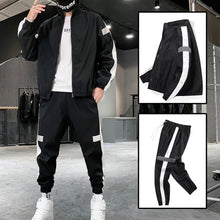 Load image into Gallery viewer, 2021 Casual Men&#39;s Sets Patchwork Hip Hop College Style Korean Style 2Piece Streetwear Fitness Male Tracksuit Chinese Size XS-3XL
