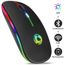 Load image into Gallery viewer, Wireless Mouse Bluetooth RGB Rechargeable Mouse Wireless Computer Silent Mause LED Backlit Ergonomic Gaming Mouse For Laptop PC
