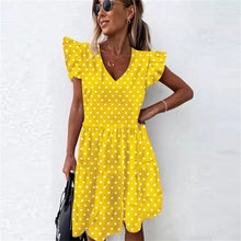 Load image into Gallery viewer, Summer Dress 2021 Women Polka Dot Street Sexy Casual Loose Thin Beach Party Dress Plus Size V Neck Mini Dress Female Vestidos
