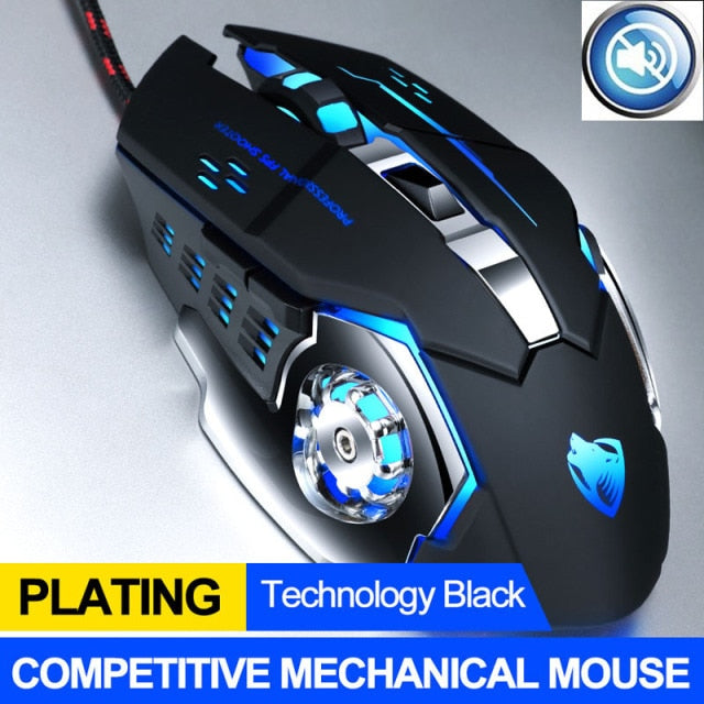 Professional Wired Gaming Mouse 6 Button 3200DPI LED Optical USB Computer Mouse Game Mice Silent Mouse Mause For PC laptop Gamer