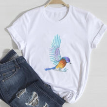 Load image into Gallery viewer, JKLPOLQ Summer Women&#39;s T-shirt Flowers Owl Animal Cartoon Clothes Lady Tops Woman Vintage Graphic Female Casual Tee
