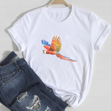 Load image into Gallery viewer, JKLPOLQ Summer Women&#39;s T-shirt Flowers Owl Animal Cartoon Clothes Lady Tops Woman Vintage Graphic Female Casual Tee
