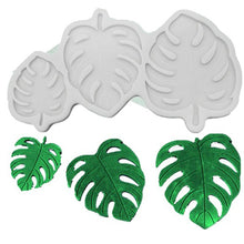 Load image into Gallery viewer, Tropical Theme Palm Leaves Banana Leaf Fondant Tools Gummy Silicone Molds Cake Decorating Mould Gumpaste Craft Baking Pan
