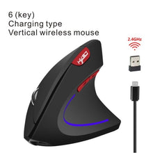 Load image into Gallery viewer, Vertical Ergonomic Gaming Mouse Wireless Bluetooth Gamer KIT USB Rechargeable 2.4G Optical Mause For PC Laptop Notebook Computer
