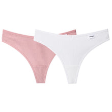 Load image into Gallery viewer, S-XL Pure Cotton Panties Ladies Sexy Panties Ladies Cotton Oversized Ladies Thong 2 Pieces/set Of Solid Color Panties
