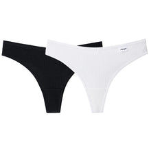 Load image into Gallery viewer, S-XL Pure Cotton Panties Ladies Sexy Panties Ladies Cotton Oversized Ladies Thong 2 Pieces/set Of Solid Color Panties
